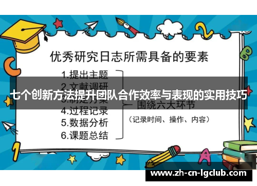七个创新方法提升团队合作效率与表现的实用技巧 七个创新方法提升团队合作效率与表现的实用技巧